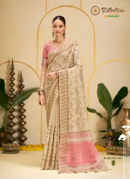 Mansi By Rajguru Chanderi Cotton Fancy Daily Wear Saree Exporters In India